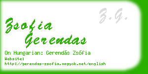 zsofia gerendas business card