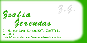 zsofia gerendas business card